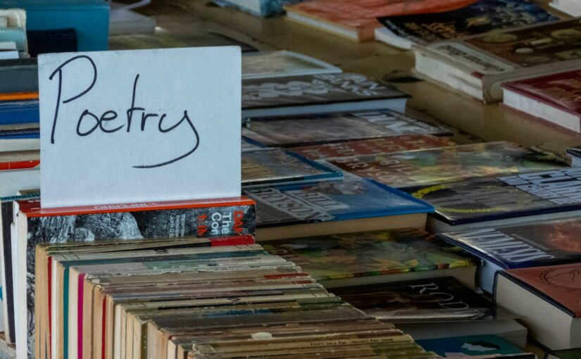 assorted title poetry books on display